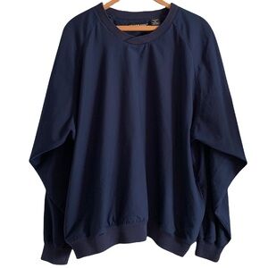 Silver Fox Microfiber Outerwear Navy Blue Long Sleeve Jacket Size XL